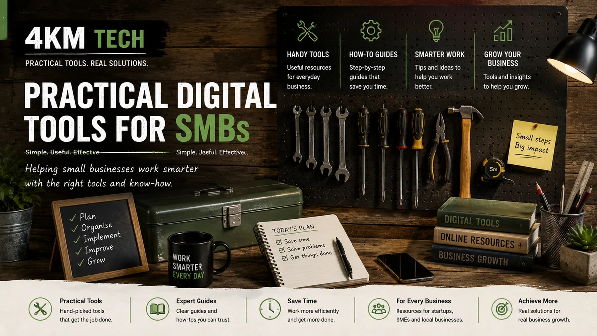 4KM Tech — Digital tools and technology guidance for small business teams.